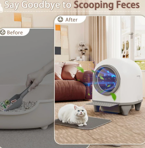 Warcat Smart Cat Litter Box – Self-Cleaning & Odor-Free