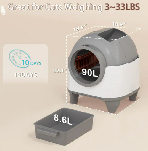 Warcat Smart Cat Litter Box – Self-Cleaning & Odor-Free